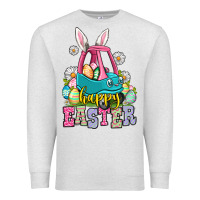Oatmeal Heather Happy Easter toddler car Premium Sweatshirt - OliviaCreatesArt