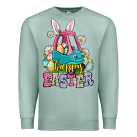 Seafoam Happy Easter toddler car Premium Sweatshirt - OliviaCreatesArt