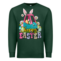 Sports Green Happy Easter toddler car Premium Sweatshirt - OliviaCreatesArt
