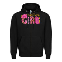 Black southern girl western Zipper Hoodie - texasbilliewilder