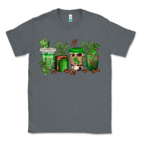 Charcoal Heather t  rex coffee cups Classic Tee - texasbilliewilder