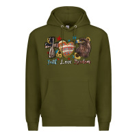 Army Green faith love freedom usa Premium Hoodie - NancyCooperArtShop