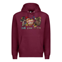 Burgundy faith love freedom usa Premium Hoodie - NancyCooperArtShop