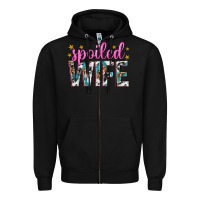 Black spoiled wife Zipper Hoodie - texasbilliewilder