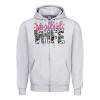 Heather Grey spoiled wife Zipper Hoodie - texasbilliewilder