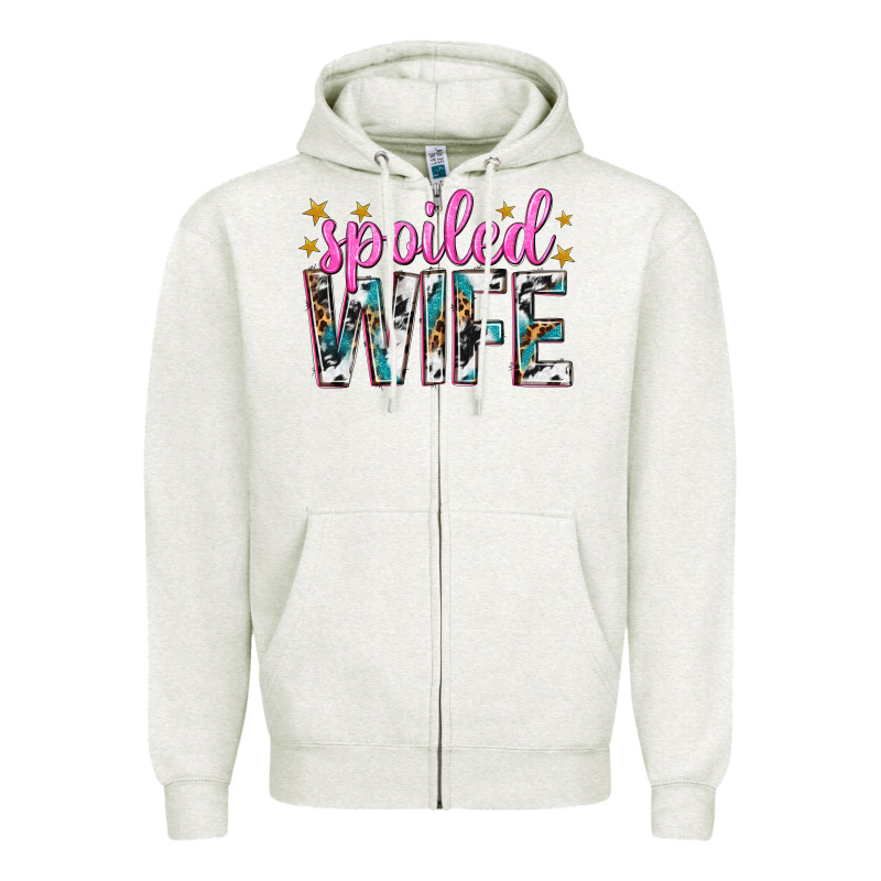 Spoiled Wife Zipper Hoodie by texasbilliewilder | Teevron