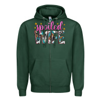 Sports Green spoiled wife Zipper Hoodie - texasbilliewilder
