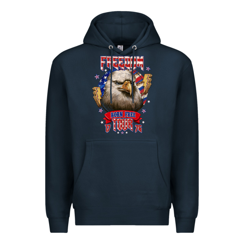 Freedom Born Free Tour 1776 Premium Hoodie by NancyCooperArtShop | Teevron