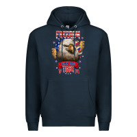 Navy freedom born free tour 1776 Premium Hoodie - NancyCooperArtShop
