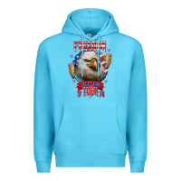 Ocean Blue freedom born free tour 1776 Premium Hoodie - NancyCooperArtShop