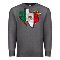 Charcoal Heather mexica texas Premium Sweatshirt - CowhideDigitalArt