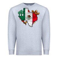 Heather Grey mexica texas Premium Sweatshirt - CowhideDigitalArt