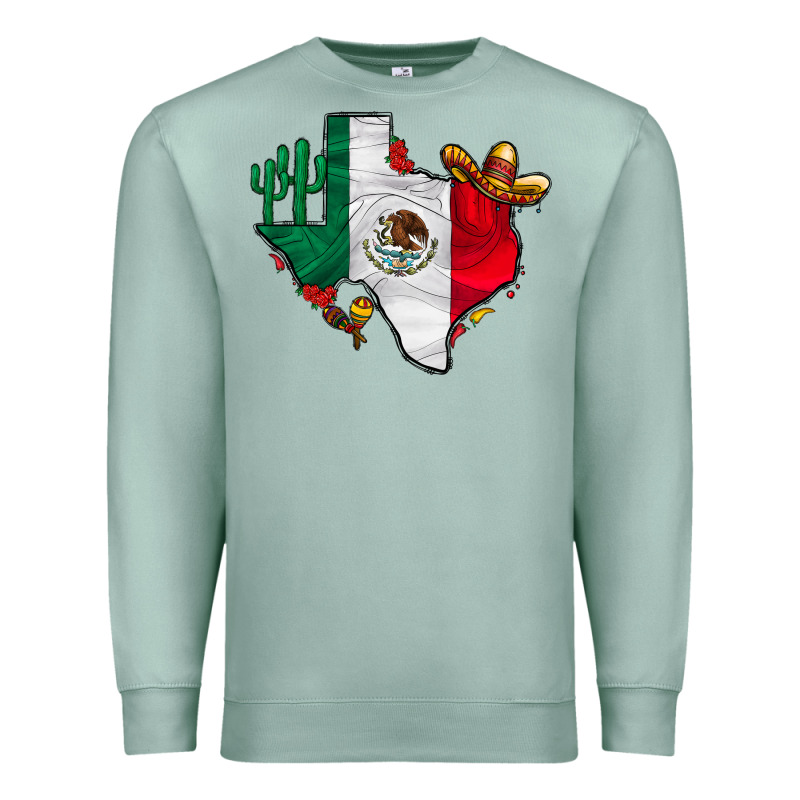 Mexica Texas Premium Sweatshirt by CowhideDigitalArt | Teevron