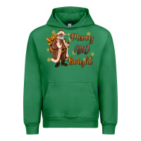 Emerald merry and bright black santa Urban Hoodie - MaliasSmallBusiness