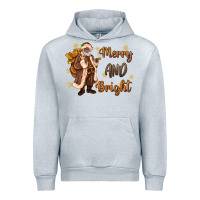 Heather Grey merry and bright black santa Urban Hoodie - MaliasSmallBusiness