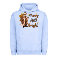 Pigment Grape Ice merry and bright black santa Urban Hoodie - MaliasSmallBusiness