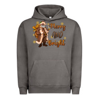 Pigment Tornado merry and bright black santa Urban Hoodie - MaliasSmallBusiness