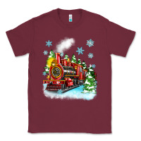 Burgundy christmas polar express Classic Tee - Zillion Design Studio