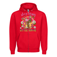 Red stay trippy little hippie tbw Zipper Hoodie - texasbilliewilder