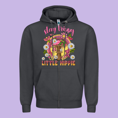 Zipper Hoodie stay trippy little hippie tbw