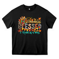 Black Thankful Blessed Kind Of Mess Heavy Core Tee - CowhideDigitalArt
