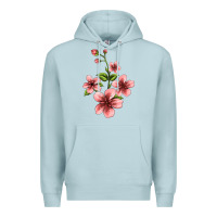 Blue Mist pink flowers hibiscus Premium Hoodie - Jasminsmagicworld