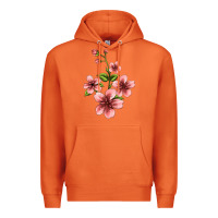 Carrot pink flowers hibiscus Premium Hoodie - Jasminsmagicworld