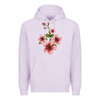 Lilac pink flowers hibiscus Premium Hoodie - Jasminsmagicworld