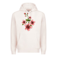 Pale Pink pink flowers hibiscus Premium Hoodie - Jasminsmagicworld