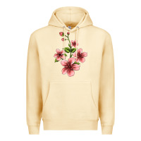 Pina Colada pink flowers hibiscus Premium Hoodie - Jasminsmagicworld