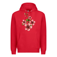 Red pink flowers hibiscus Premium Hoodie - Jasminsmagicworld