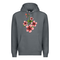 Rock pink flowers hibiscus Premium Hoodie - Jasminsmagicworld
