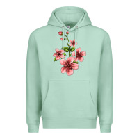 Seafoam pink flowers hibiscus Premium Hoodie - Jasminsmagicworld
