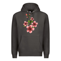 Smoke pink flowers hibiscus Premium Hoodie - Jasminsmagicworld