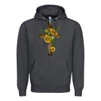 Smoke sunflower cross Zipper Hoodie - texasbilliewilder