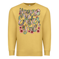 Antique Gold Easter Day Happy Easter y'all Premium Sweatshirt - OliviaCreatesArt