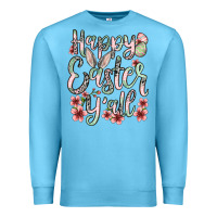 Ocean Blue Easter Day Happy Easter y'all Premium Sweatshirt - OliviaCreatesArt