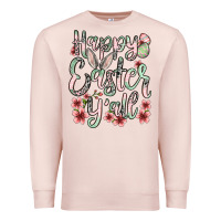 Pale Pink Easter Day Happy Easter y'all Premium Sweatshirt - OliviaCreatesArt