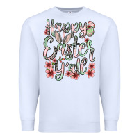 White Easter Day Happy Easter y'all Premium Sweatshirt - OliviaCreatesArt