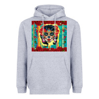 Heather Grey sugar skull tumbler 3 Heavyweight Hoodie - CTS Tumbler Store