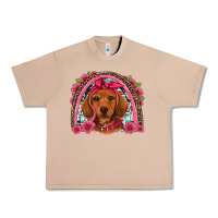 Burro dachshund puppy floral rainbow Urban Heavy Tee - Artiststas