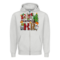 Dove Grey santa's favorite hr Zipper Hoodie - Zillion Design Studio