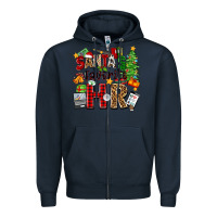 Navy santa's favorite hr Zipper Hoodie - Zillion Design Studio