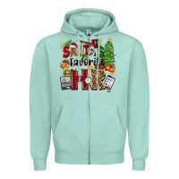 Seafoam santa's favorite hr Zipper Hoodie - Zillion Design Studio
