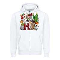 White santa's favorite hr Zipper Hoodie - Zillion Design Studio
