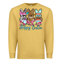 Antique Gold Happy Easter western peeps Premium Sweatshirt - OliviaCreatesArt