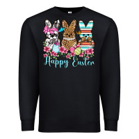 Black Happy Easter western peeps Premium Sweatshirt - OliviaCreatesArt