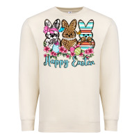 Sandshell Happy Easter western peeps Premium Sweatshirt - OliviaCreatesArt