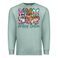 Seafoam Happy Easter western peeps Premium Sweatshirt - OliviaCreatesArt