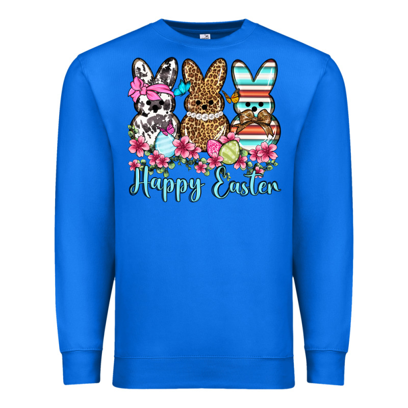 Happy Easter Western Peeps Premium Sweatshirt by OliviaCreatesArt | Teevron